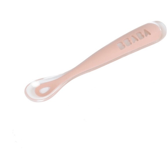 🍽️ BÉABA // Baby’s First Foods Silicone Spoons Set – Set of 2 in Rose & Sage - Picture 2 of 3